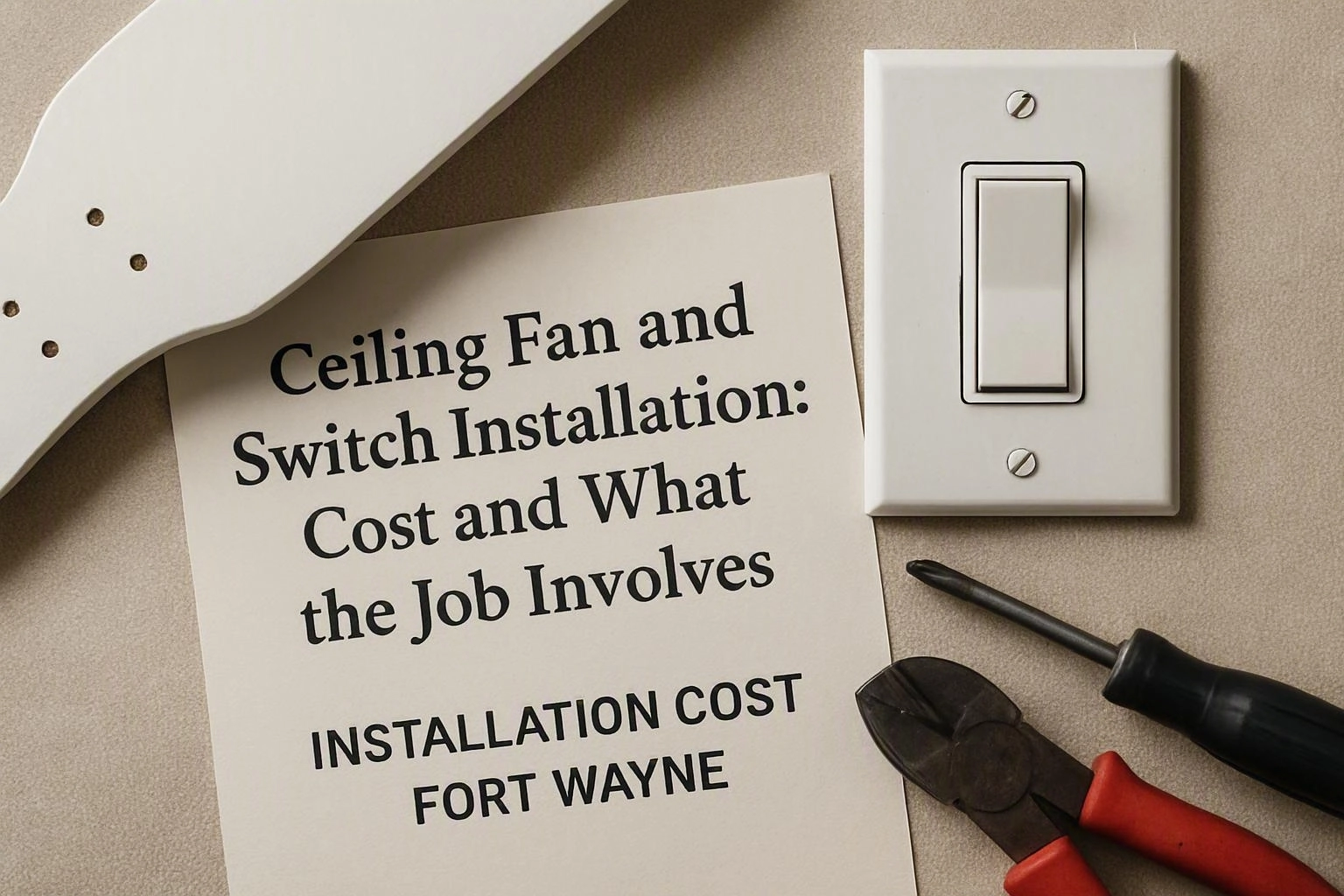 Ceiling Fan and Switch Installation: Cost and What the Job Involves