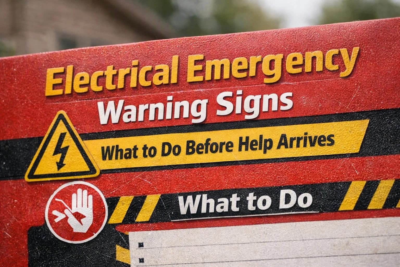 Electrical Emergency Warning Signs: What to Do Before Help Arrives