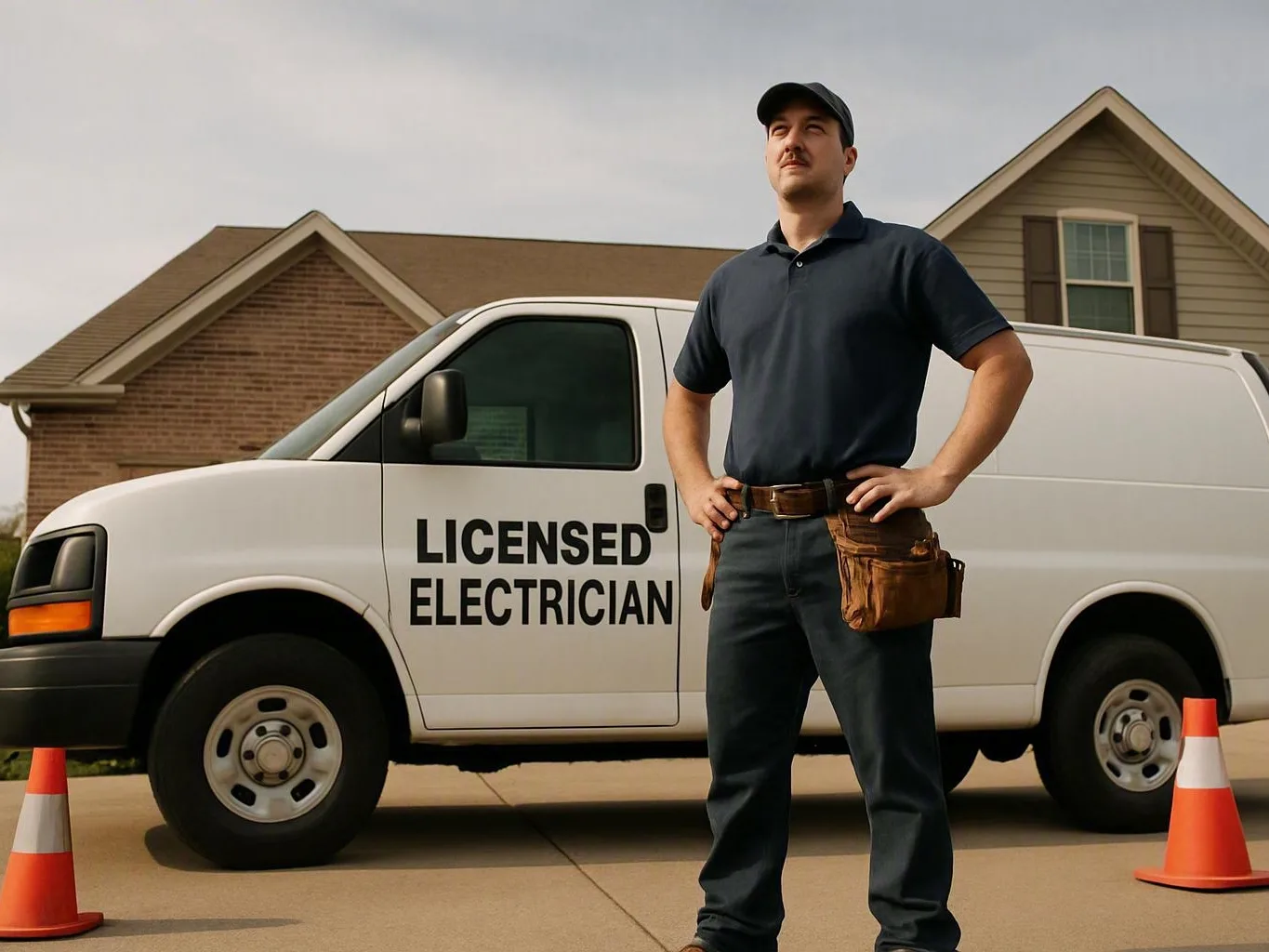 Electrician installing a recessed light in a finished ceiling