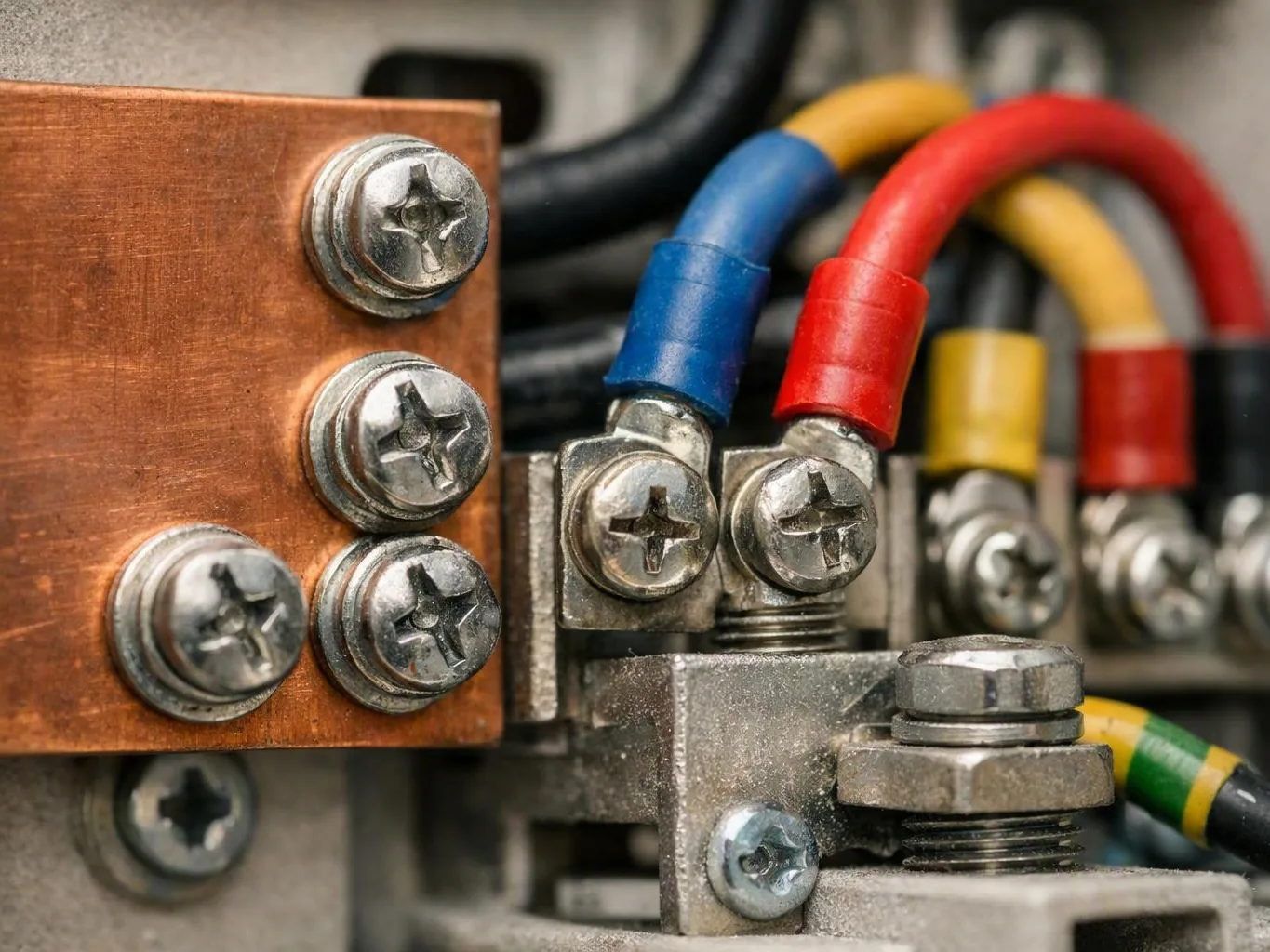 Electrician checking outdoor wiring after winter weather